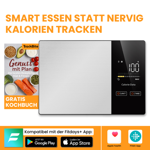 TrackBite Küchenwaage | Mit Kalorientracking