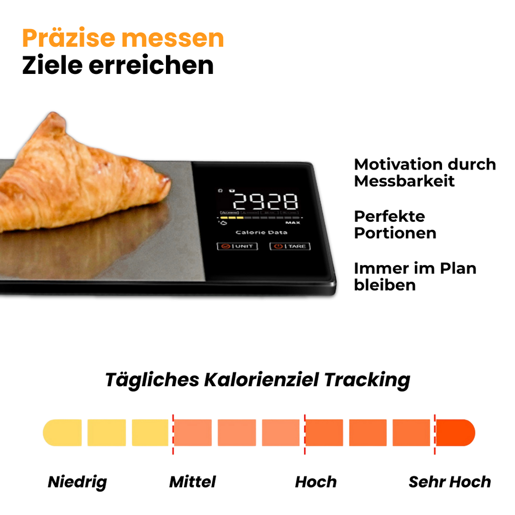 TrackBite Küchenwaage | Mit Kalorientracking